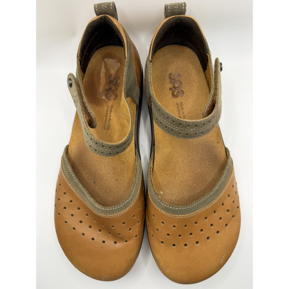 SAS Eden Women's Leather Clogs Mary Jane Platform Leather shoes Sz 9 Comfort - Picture 5 of 8